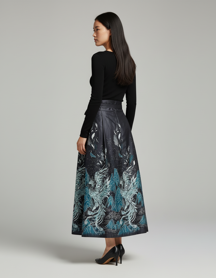 Jupe Longue Soirée Taffetas