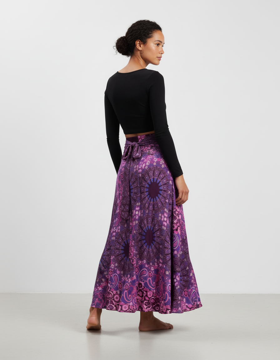 Jupe Longue Boheme Violette