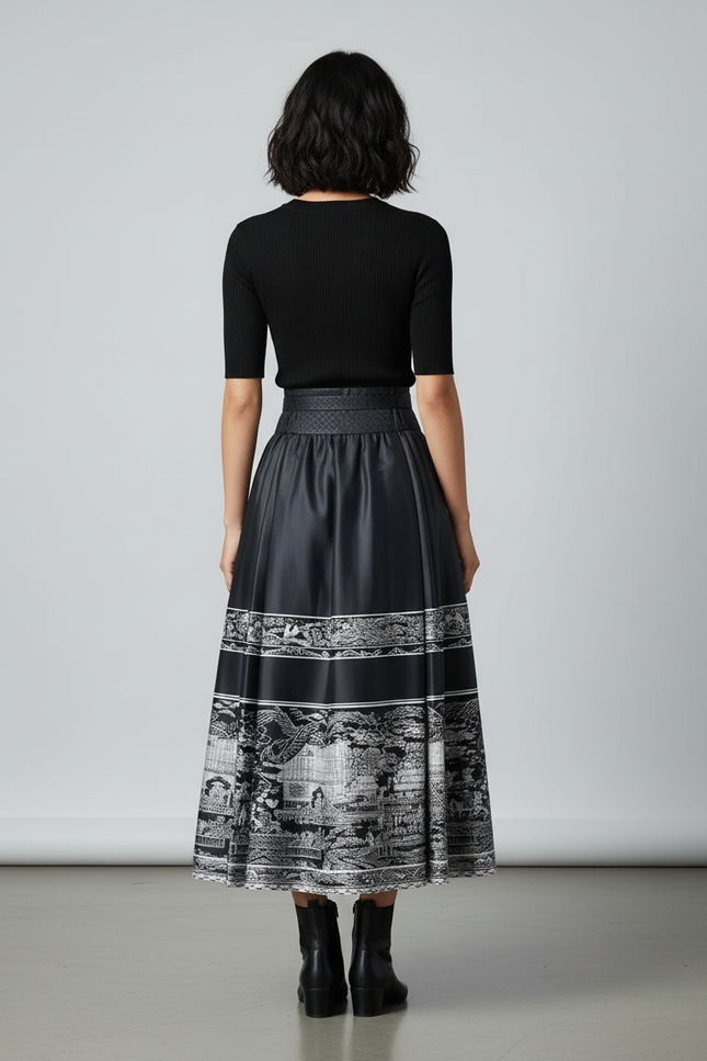 Jupe Longue Plis Plats