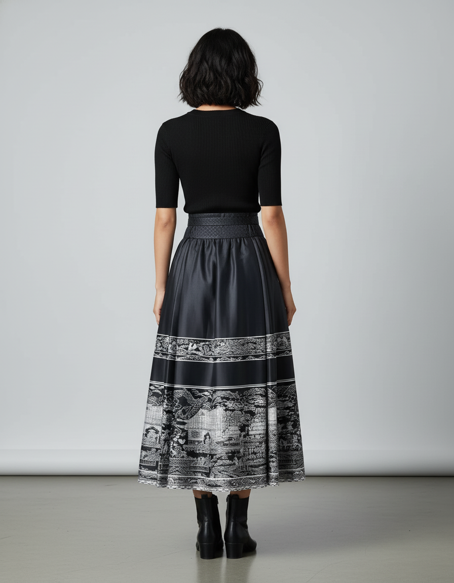 Jupe Longue Plis Plats