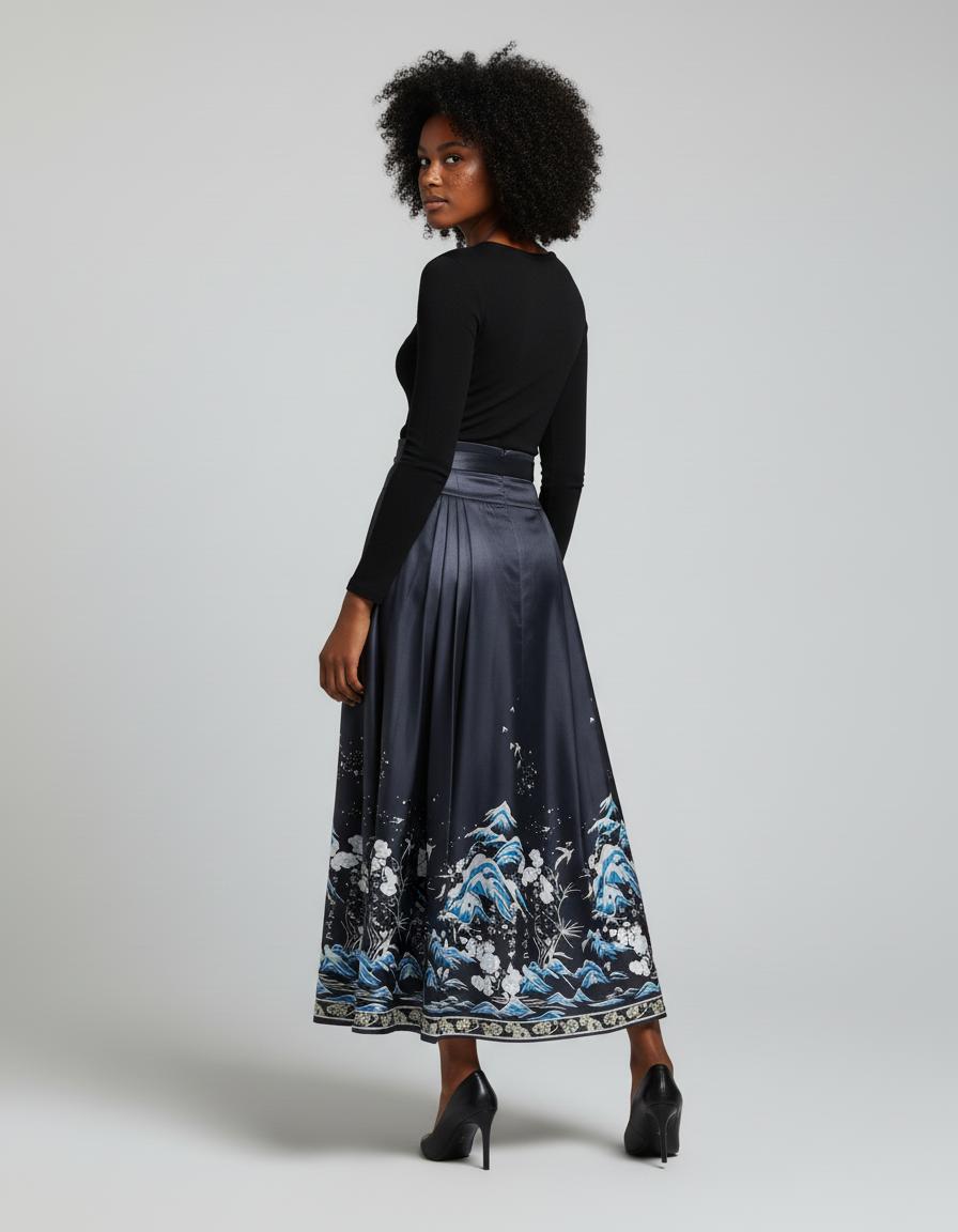 Jupe Longue Bleu Nuit