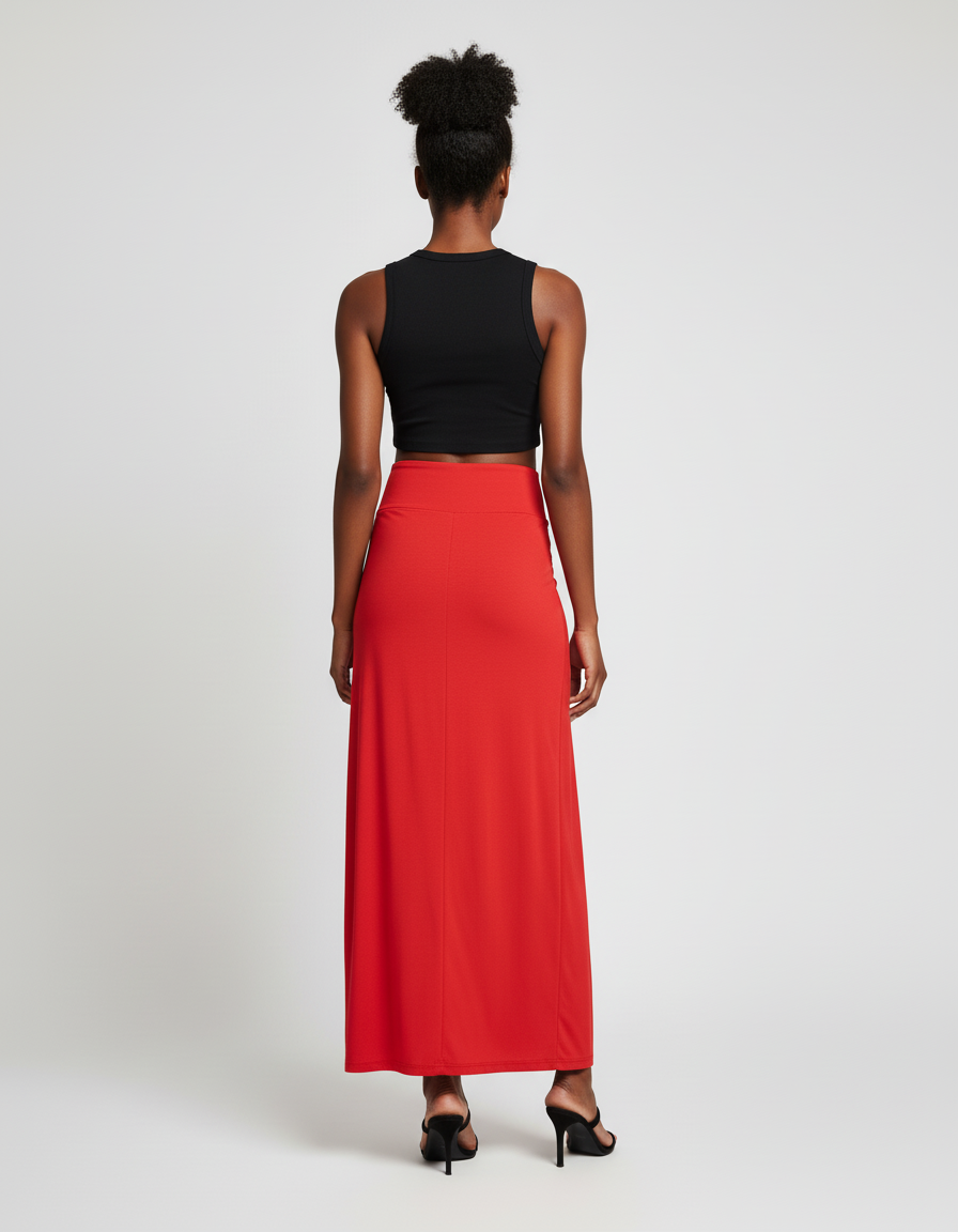 Jupe Longue Fendue Coton