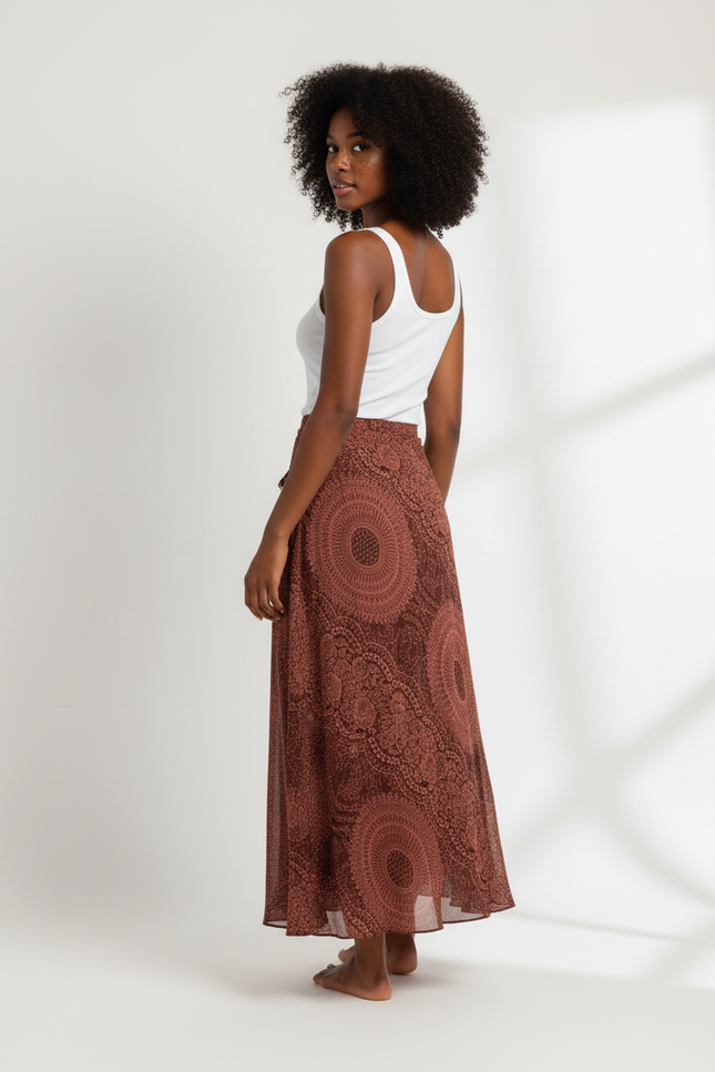 Jupe Longue Boheme Marron