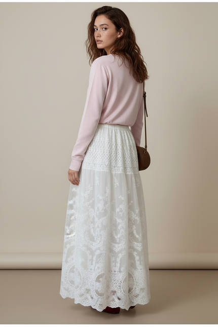 Jupe Longue Gitane Blanche