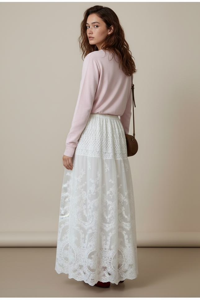 Jupe Longue Gitane Blanche