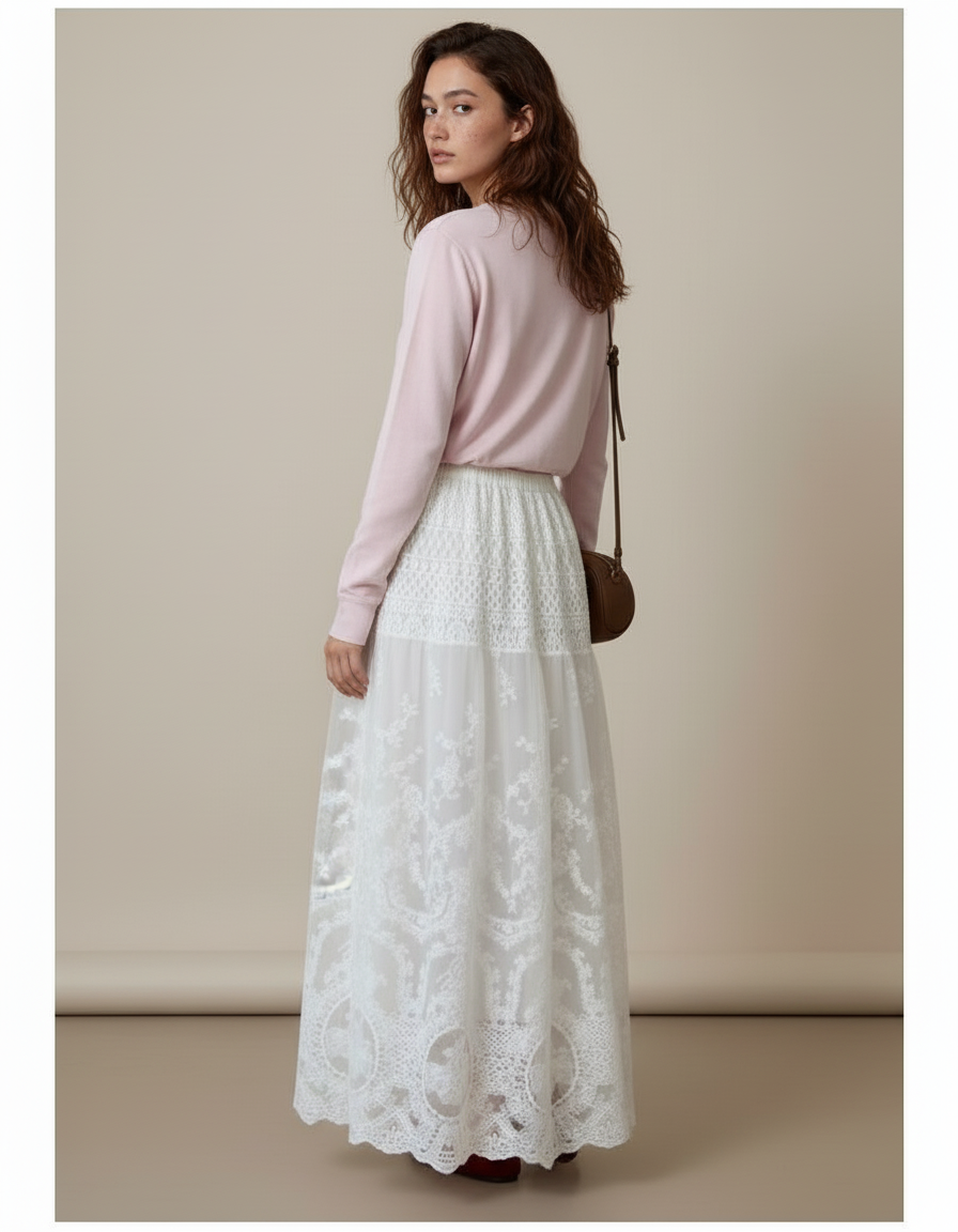 Jupe Longue Gitane Blanche