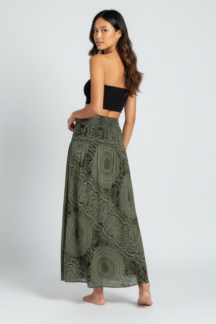 Jupe Longue Fluide Verte