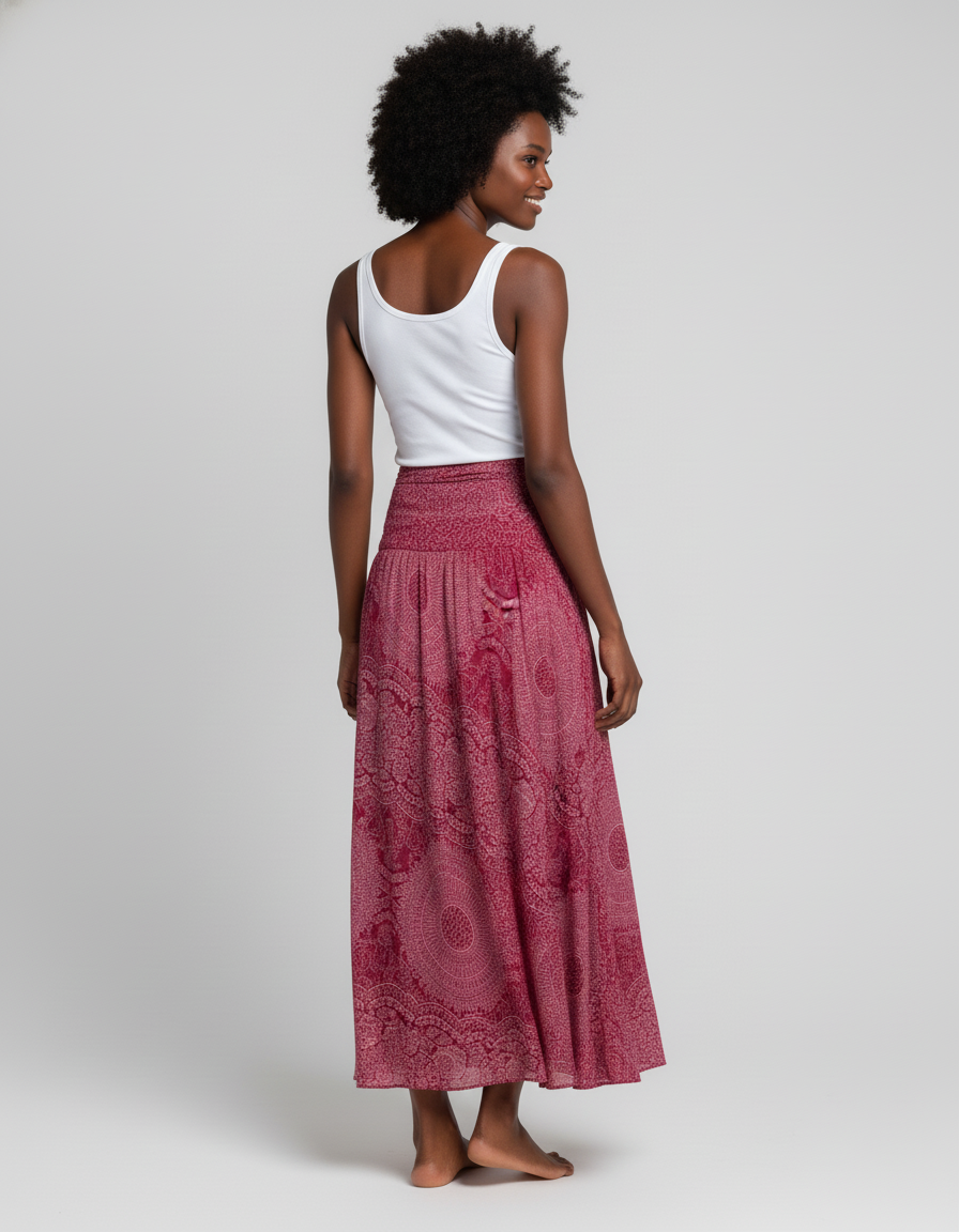 Jupe Longue Fluide Coton