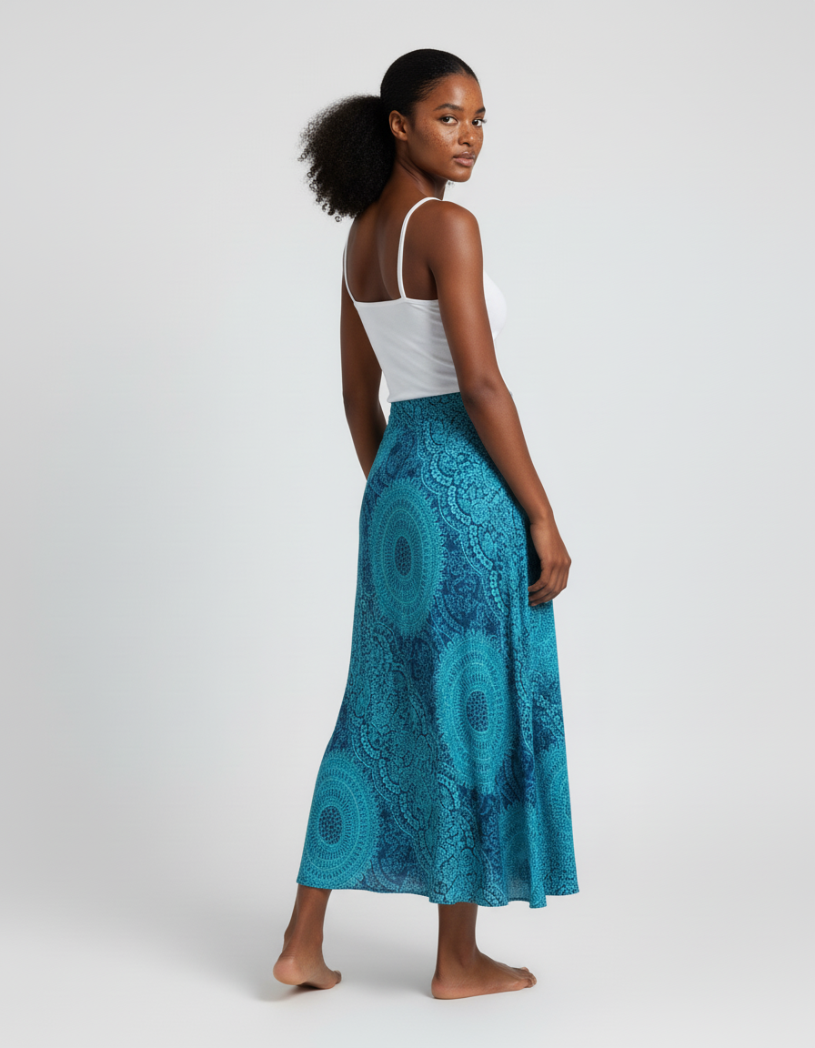 Jupe Longue Turquoise