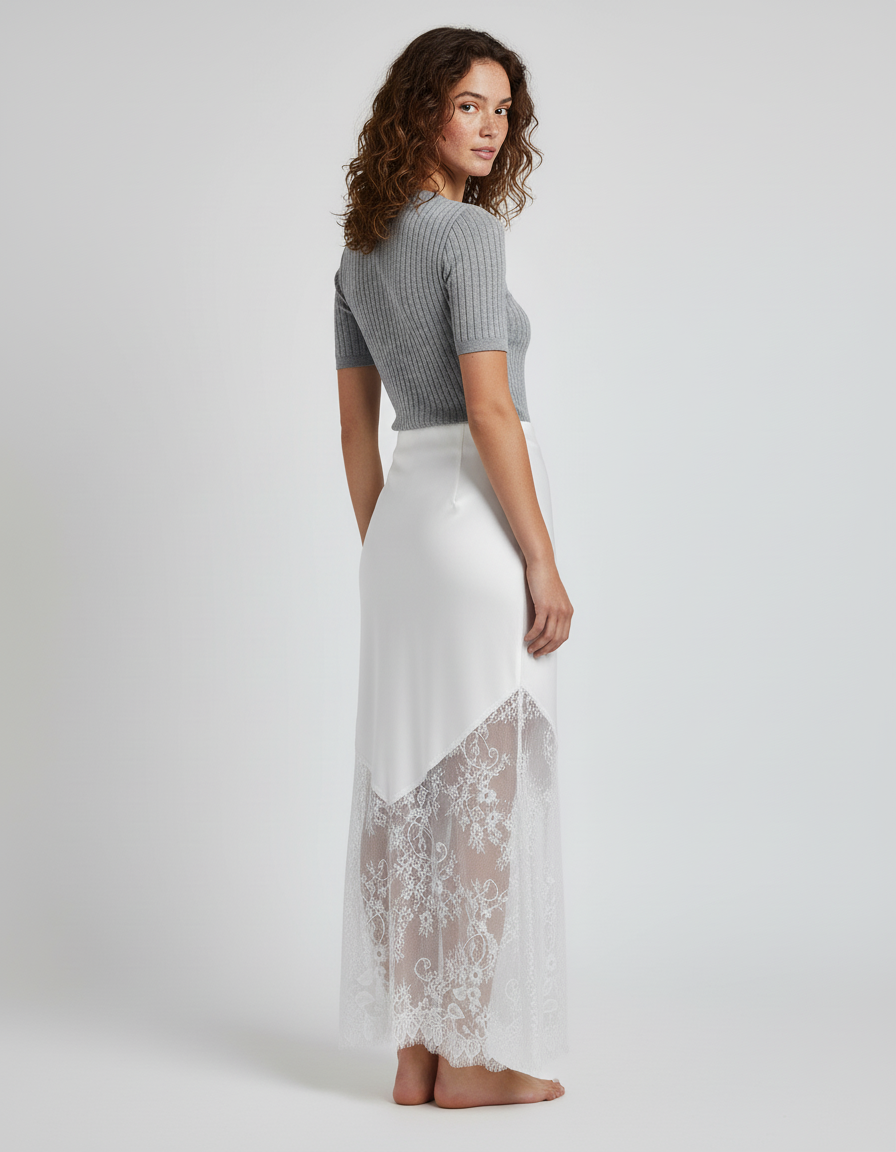 Jupe Longue Blanche Trapeze