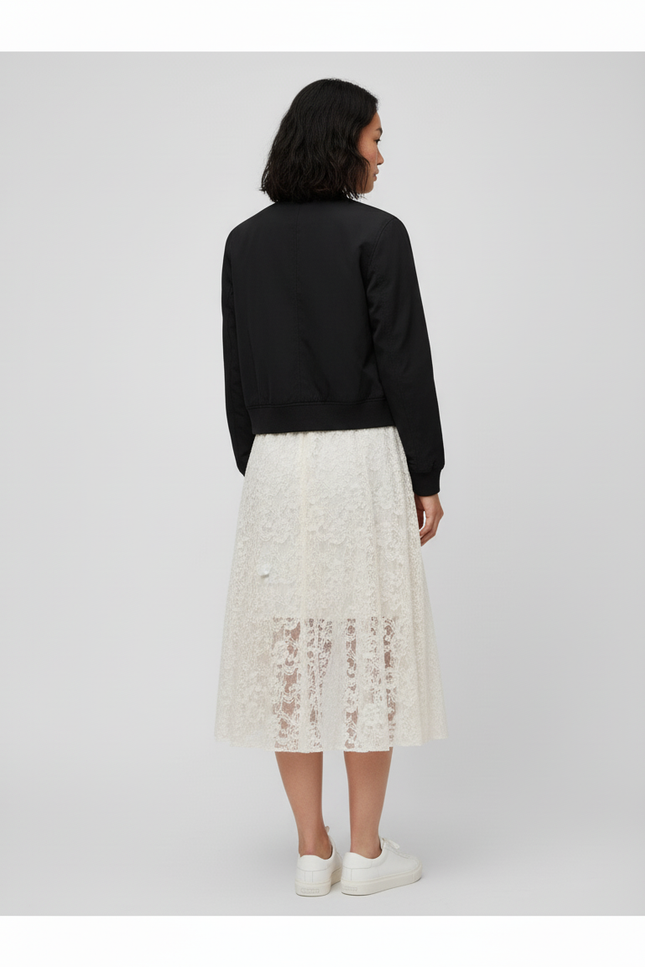 Jupe Longue Dentelle Transparente Élégante Chic