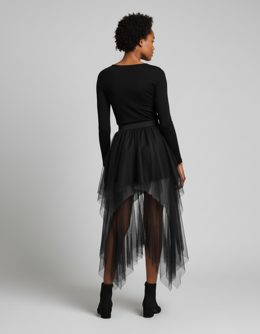 Jupe Asymétrique Courte Devant Longue Derrière