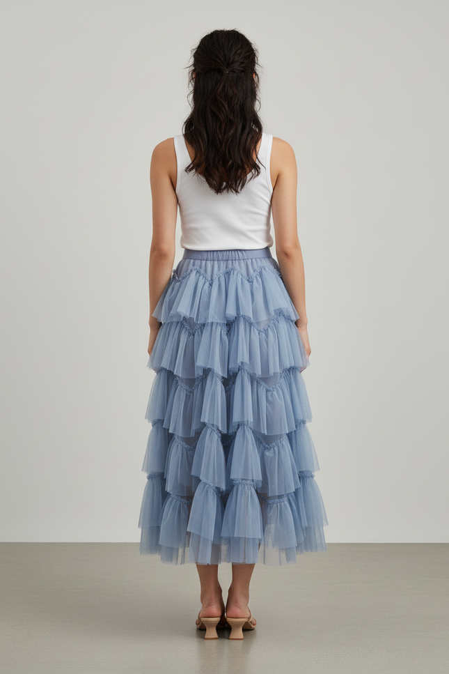 Jupe Longue Mousseline Mariage