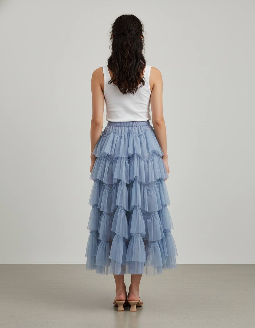 Jupe Longue Mousseline Mariage