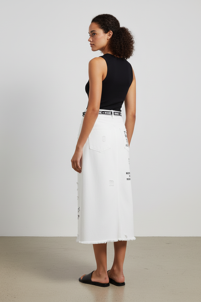 Jupe Longue Jean Blanche