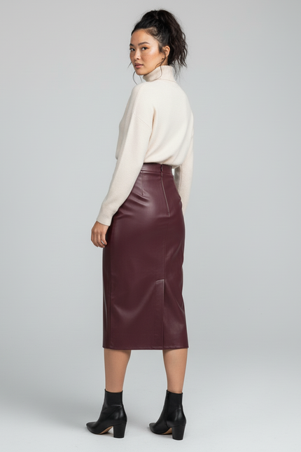 Jupe Crayon Longue Cuir