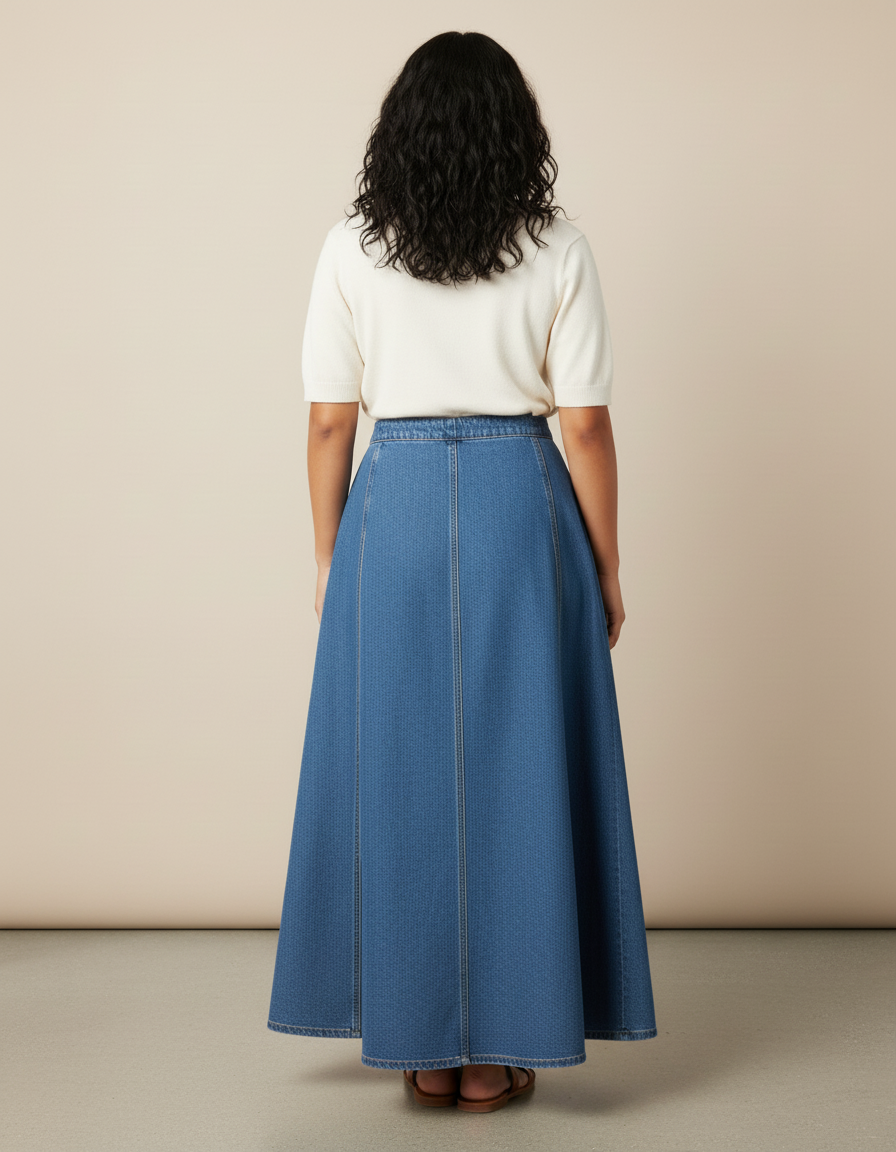 Jupe Longue Jean Évasée