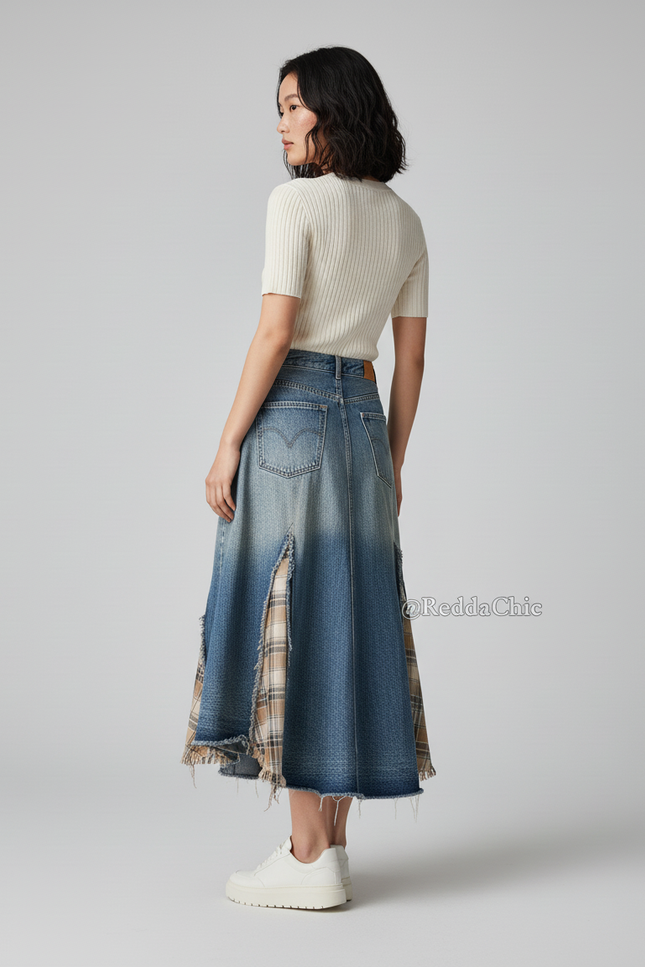 Jupe Longue En Jean Fendue