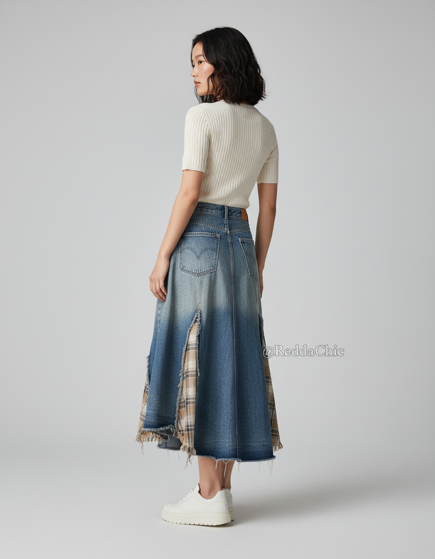 Jupe Longue En Jean Fendue