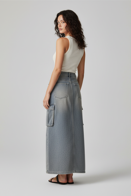 Jupe Longue Cargo Femme