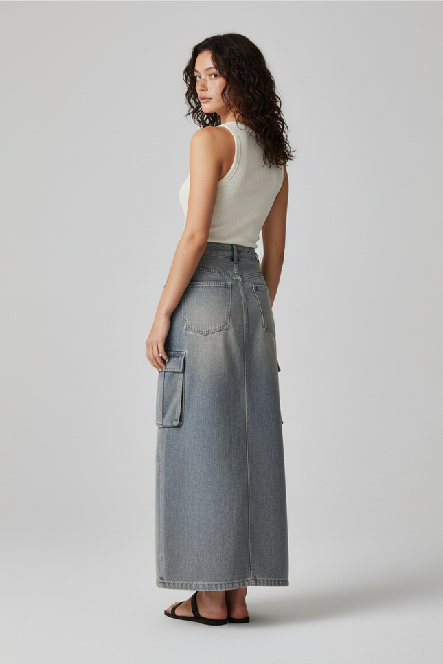 Jupe Longue Cargo Femme