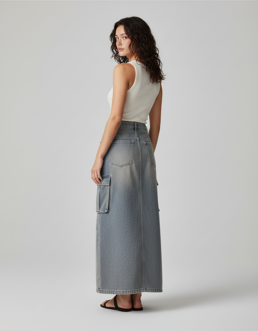 Jupe Longue Cargo Femme