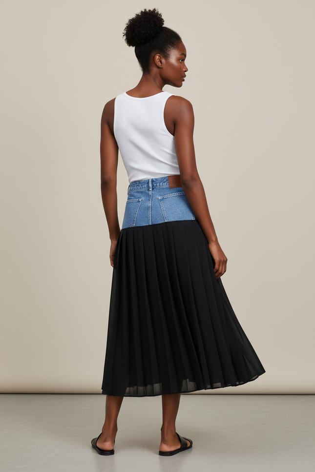 Jupe Plissée Soleil Longue