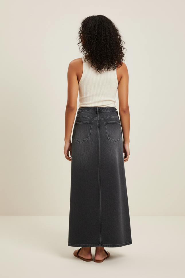 Jupe En Jean Longue Grise