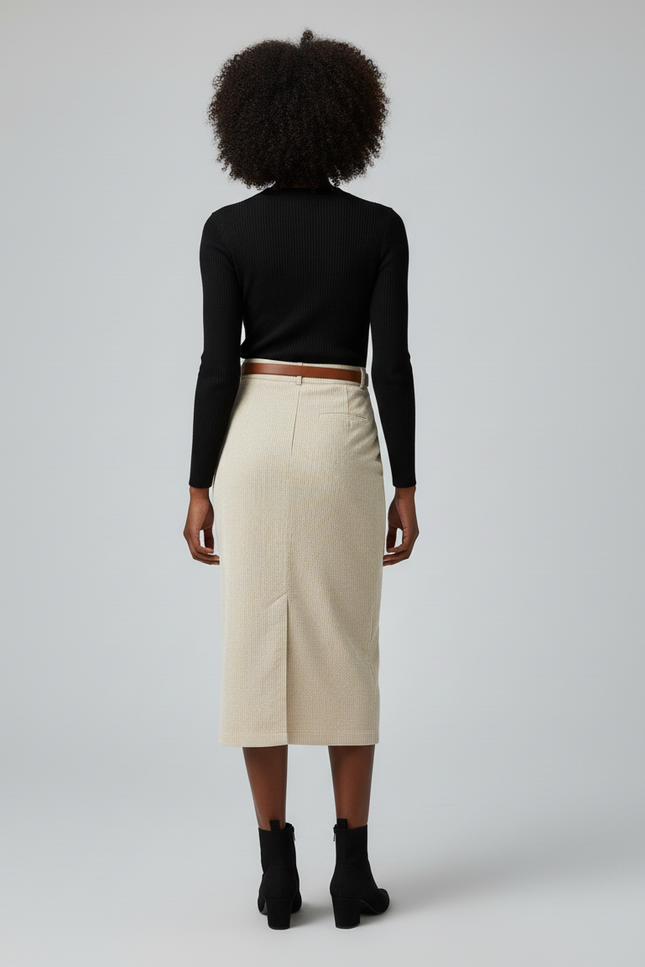 Jupe Longue Beige Hiver