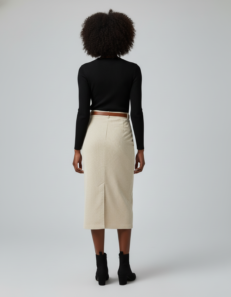 Jupe Longue Beige Hiver