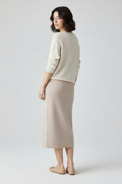 Jupe Crayon Taille Haute Longue