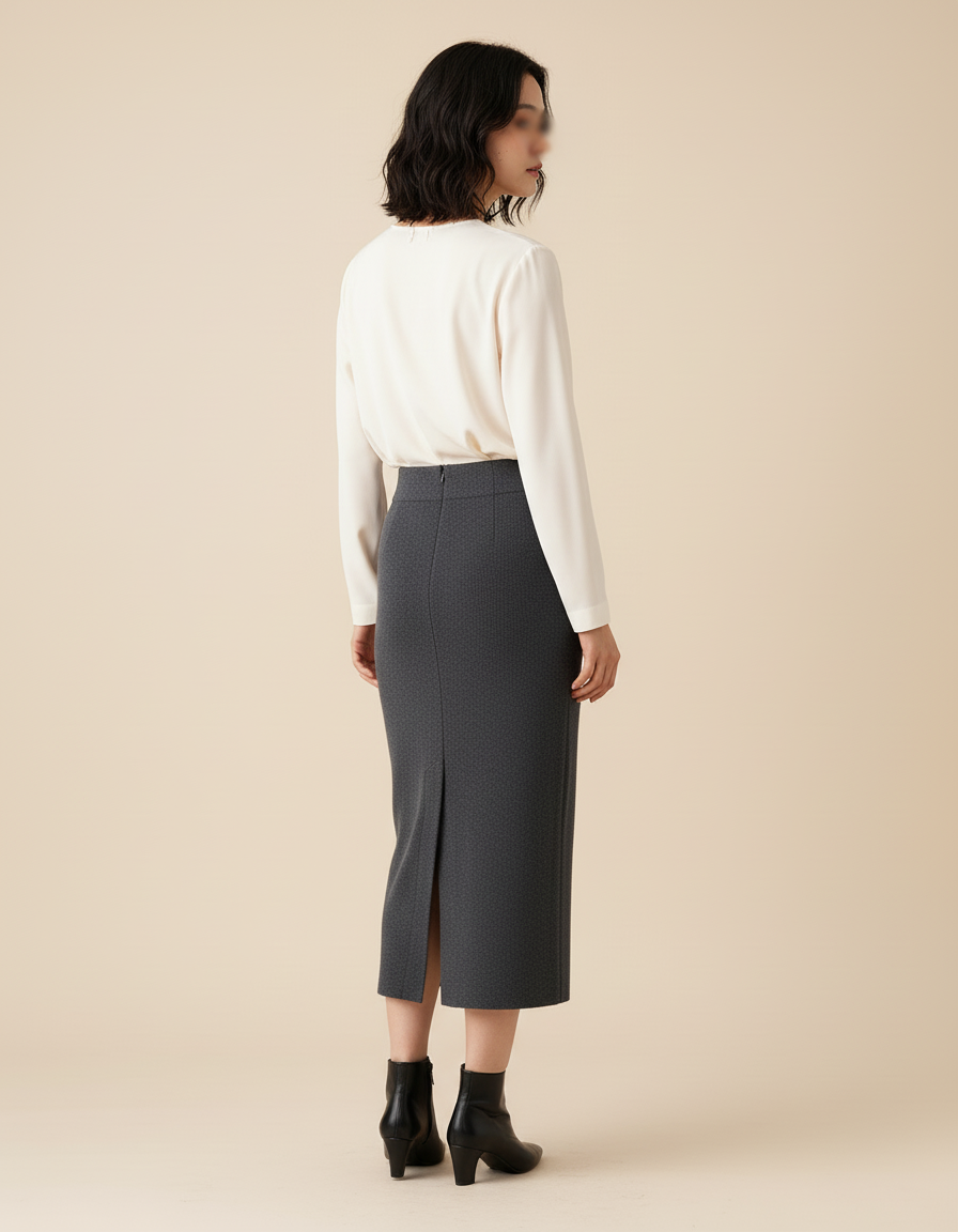 Jupe Droite Mi-Longue