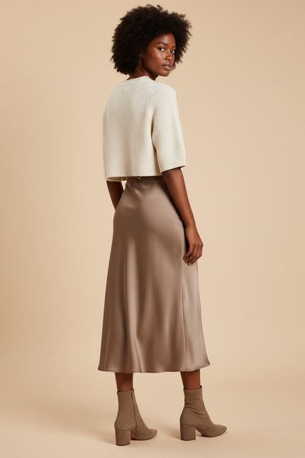 Jupe Longue Satinée Fluide Chic