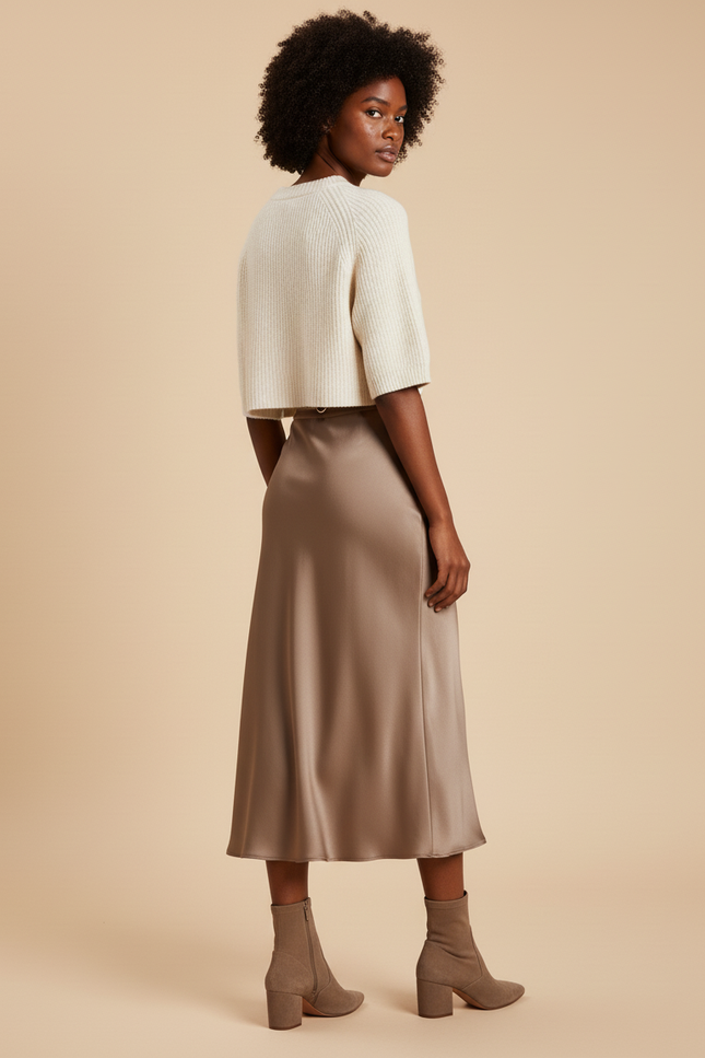 Jupe Longue Satinée Fluide Chic