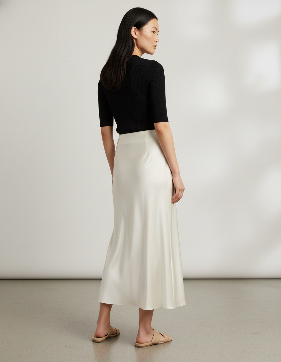 Jupe Ecru Longue