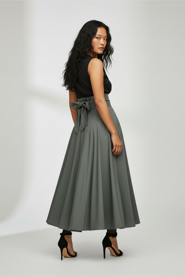 Jupe Cloche Longue Taille Haute