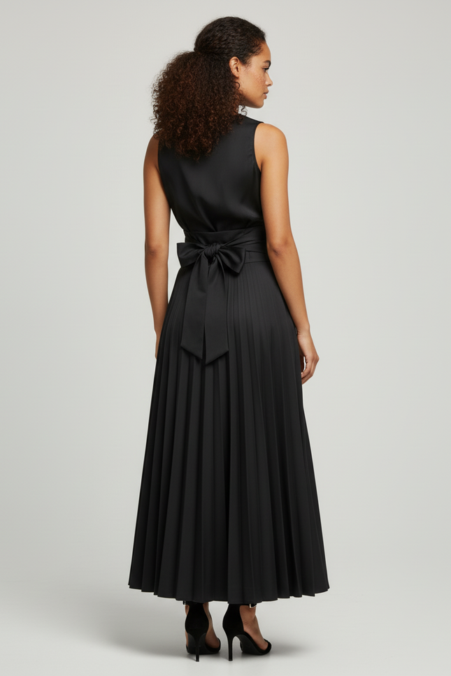 Jupe Longue Noire Fluide Élégante Tendance