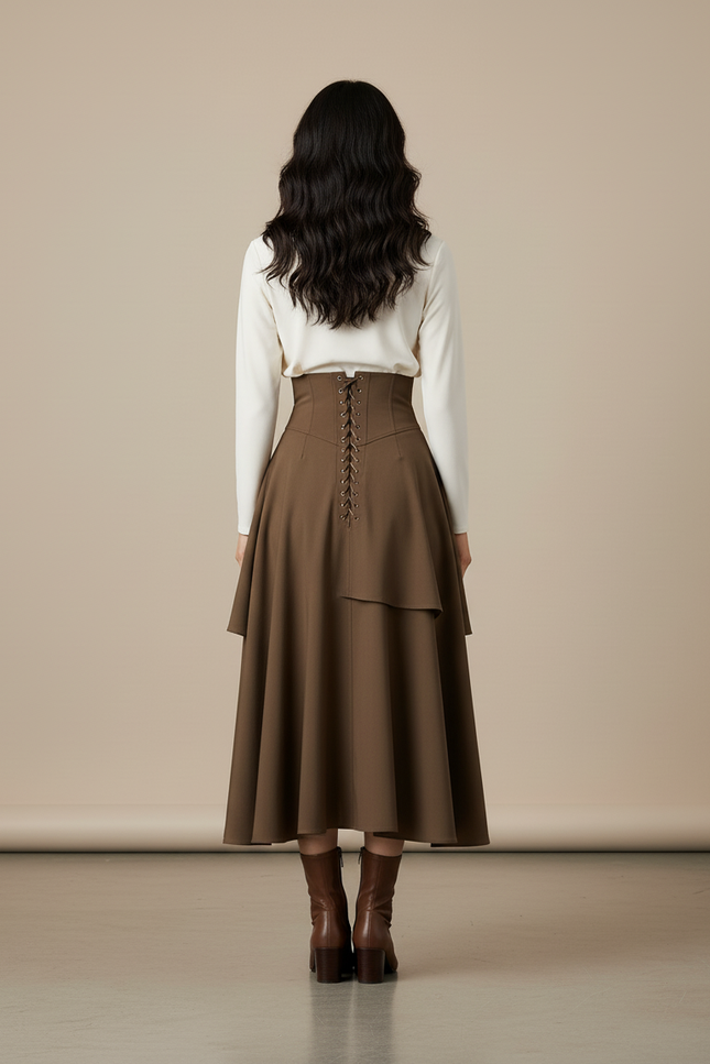 Jupe Longue Large Ceinture