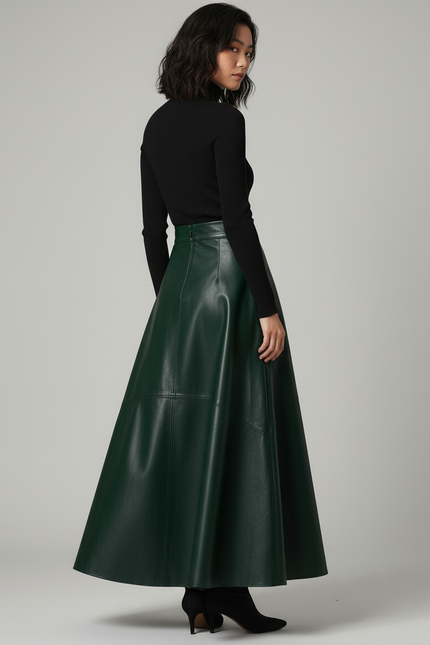 Jupe Cuir Femme Longue
