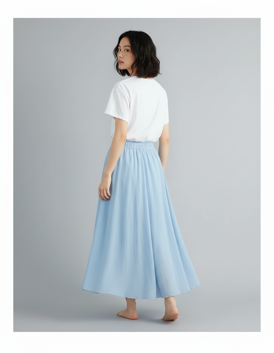 Jupe Longue Coton Lin