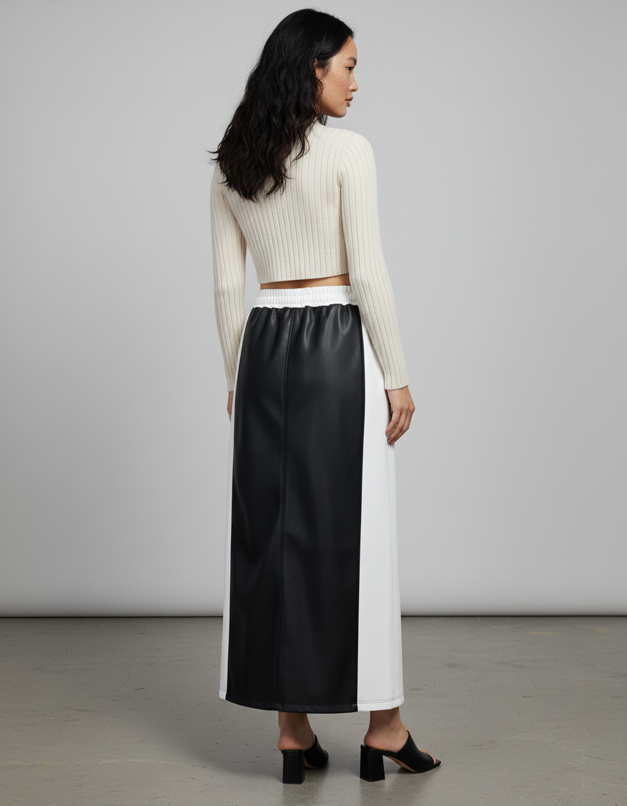 Jupe Longue Cuir Fendue