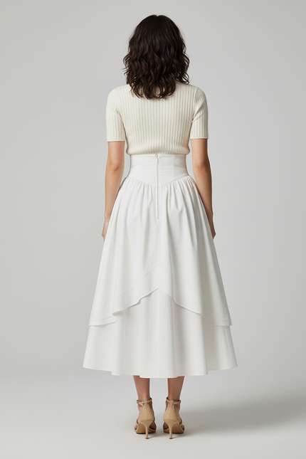 Jupe Longue Blanche En Lin