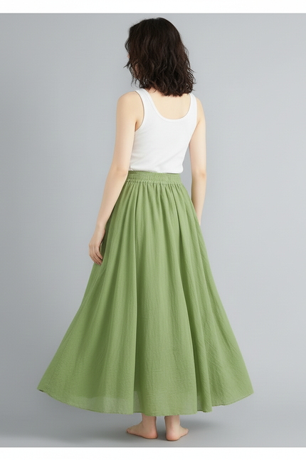 Jupe Longue Femme Taille Élastiquée