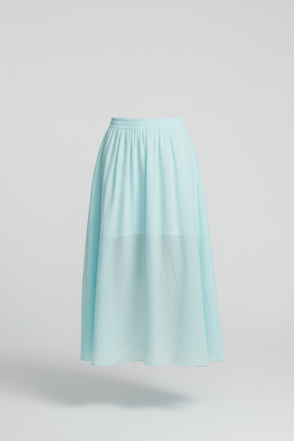 Jupe Longue Taille Élastique Femme