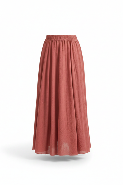 Jupe Longue Femme Terracotta