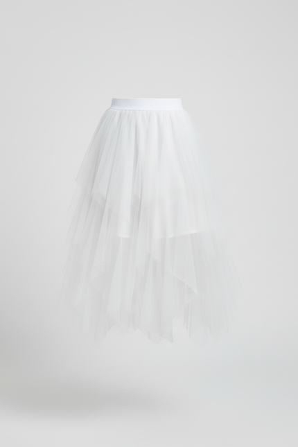 Jupe Longue Blanche Tulle Fluide Mariage