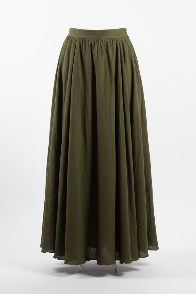Jupe Longue Vert Kaki