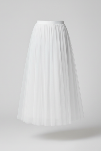 Jupe Plissée Longue Transparente