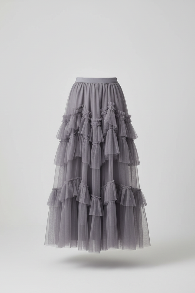 Jupe Longue Tulle Volants Bohème