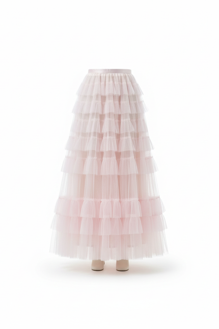 Jupe Rose Poudré Longue